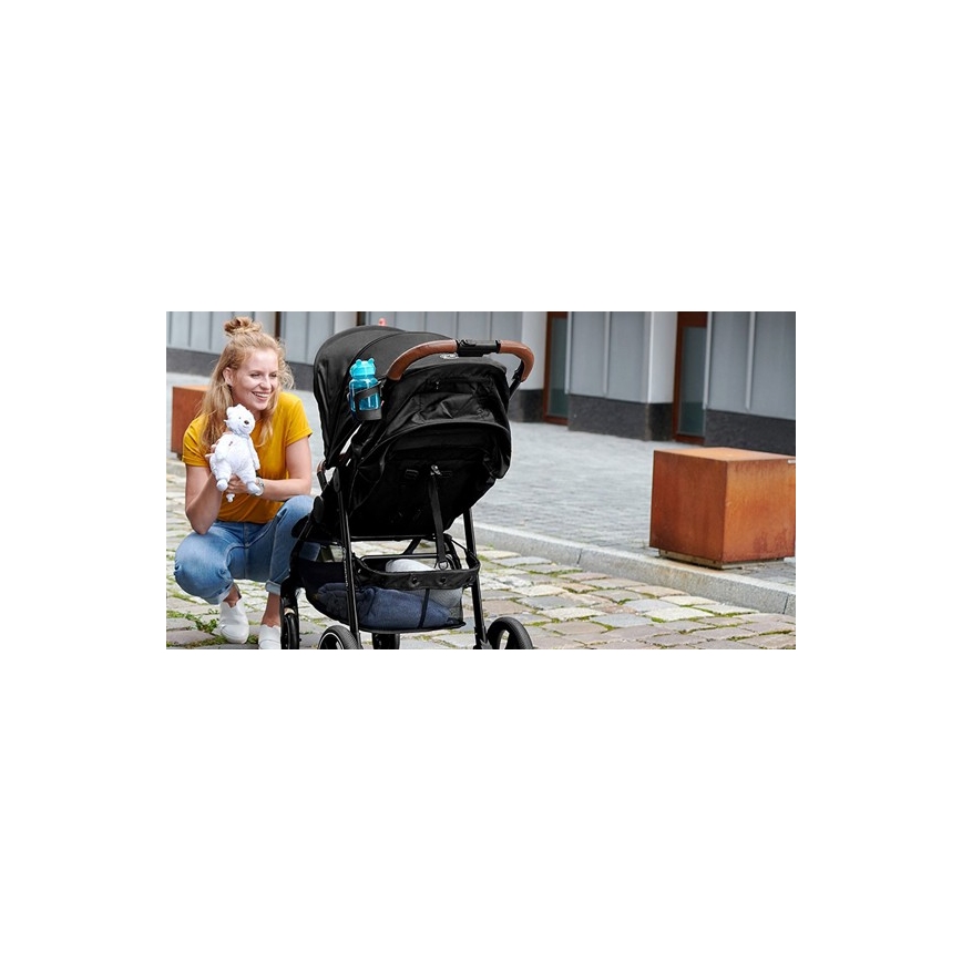 KINDERKRAFT - Barnevogn GRANDE PLUS sort