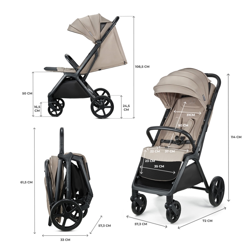 KINDERKRAFT - Barnevogn LOOM beige