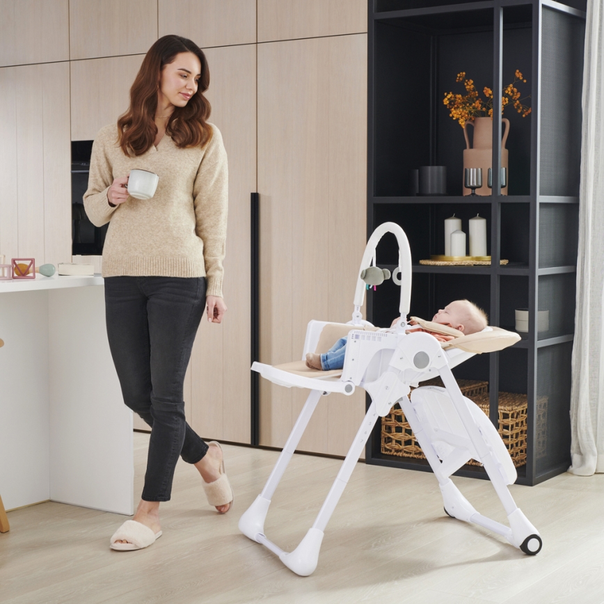 KINDERKRAFT - Børnehøjstol 2-i-1 TUMMIE beige