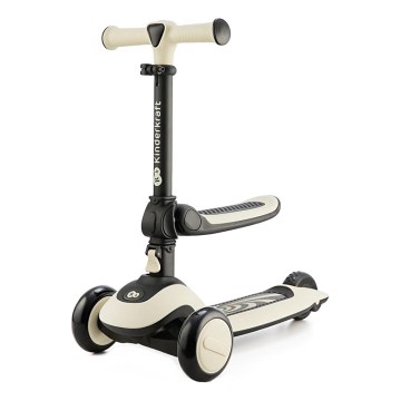 KINDERKRAFT - Børnescooter 2-i-1 HALLEY Stone white