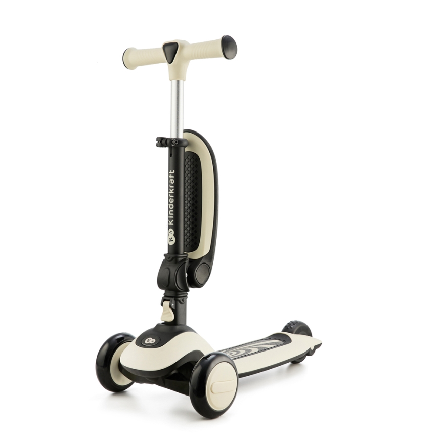 KINDERKRAFT - Børnescooter 2-i-1 HALLEY Stone white
