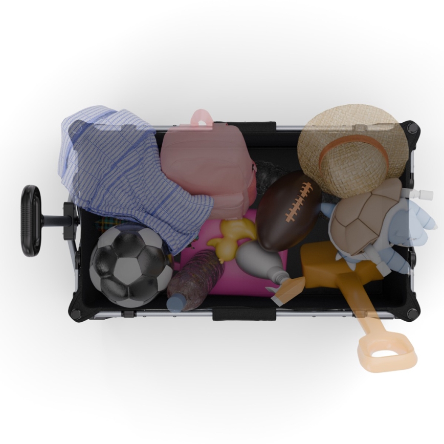 KINDERKRAFT - Foldbar transportvogn WAGON ROLLSTER sort