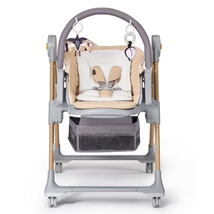 KINDERKRAFT - Højstol 2-i-1 LASTREE beige/grå