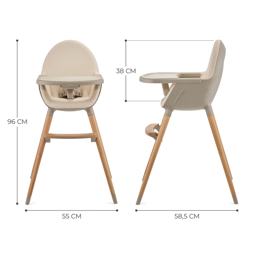 KINDERKRAFT - Højstol FINI2 bøg/beige