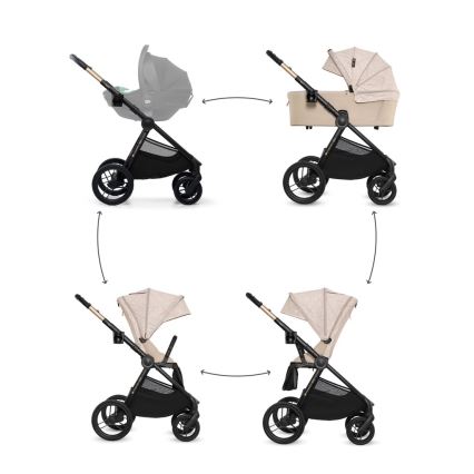 KINDERKRAFT - Kombineret barnevogn 2-i-1 NEA 2 Dune Whisper Bizuu