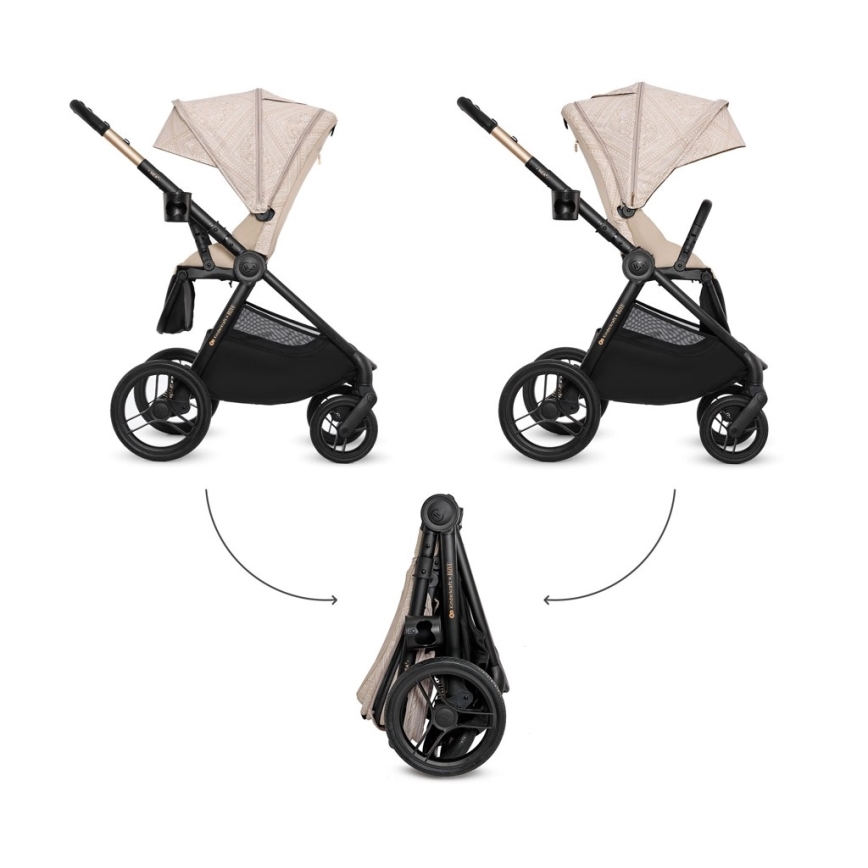 KINDERKRAFT - Kombineret barnevogn 2-i-1 NEA 2 Dune Whisper Bizuu