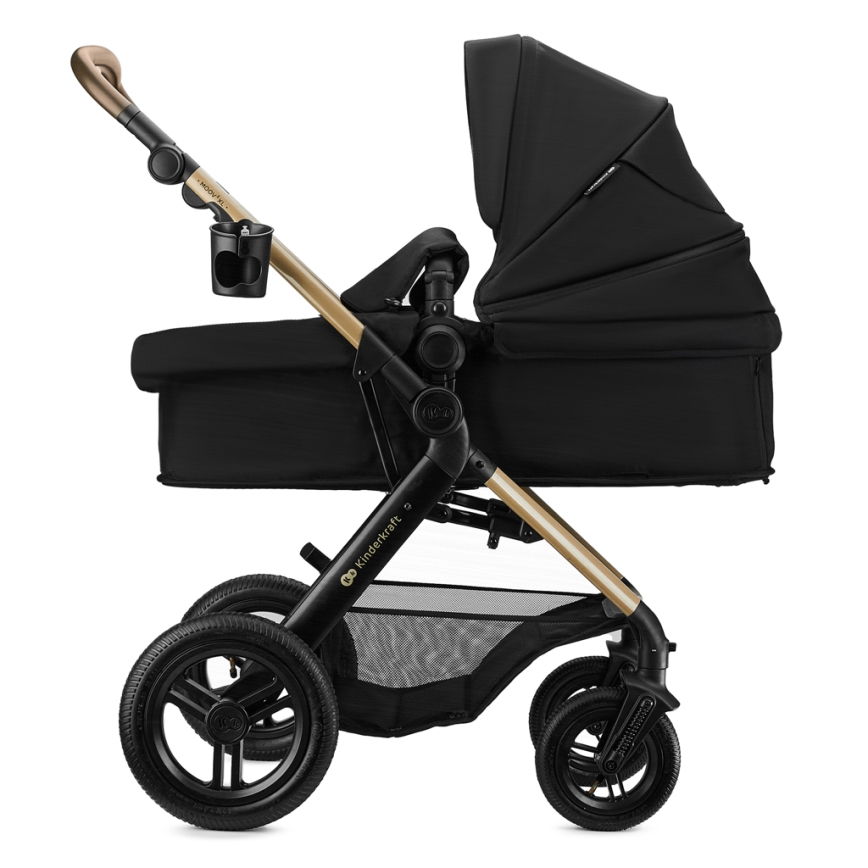 KINDERKRAFT - Kombineret klapvogn 3-i-1 MOOV 2 XL Air Black