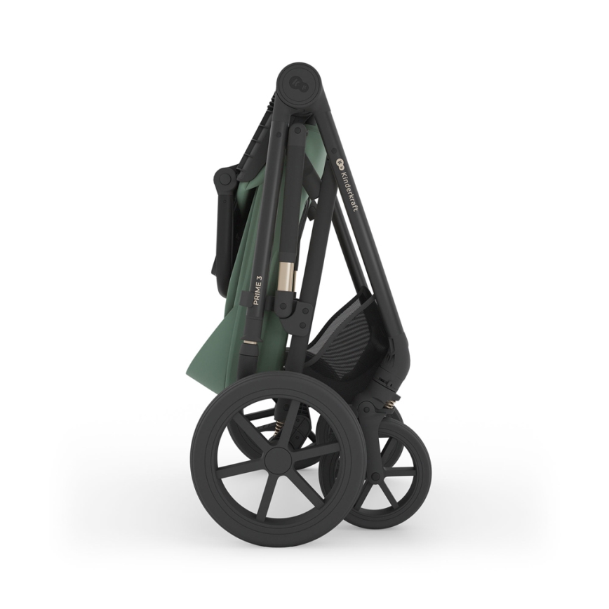 KINDERKRAFT - Kombineret klapvogn 3-i-1 PRIME 3 Mørkegrøn