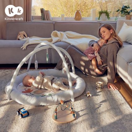 KINDERKRAFT - Legetæppe til børn COZYPLAY grå