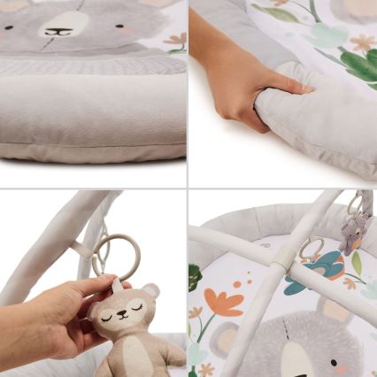 KINDERKRAFT - Legetæppe til børn COZYPLAY grå