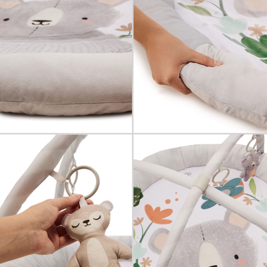 KINDERKRAFT - Legetæppe til børn COZYPLAY grå