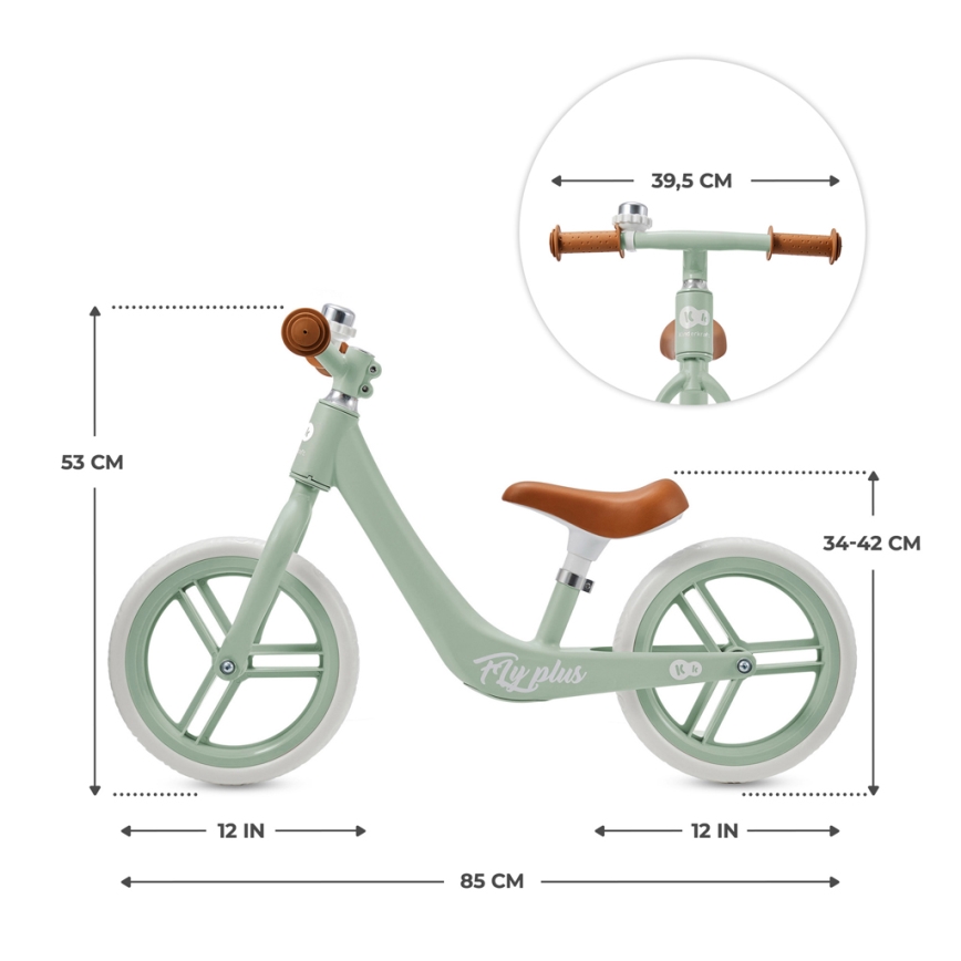 KINDERKRAFT - Løbecykel FLY PLUS Fresh mintgrøn