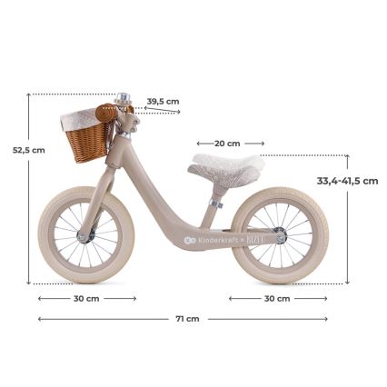 KINDERKRAFT - Løbecykel RAPID 2 Dune Whisper Bizuu