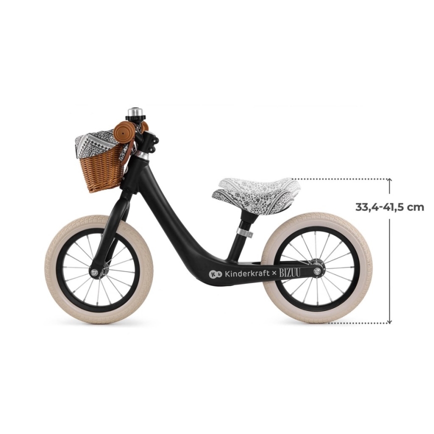 KINDERKRAFT - Løbecykel RAPID 2 Lunar Black Bizuu