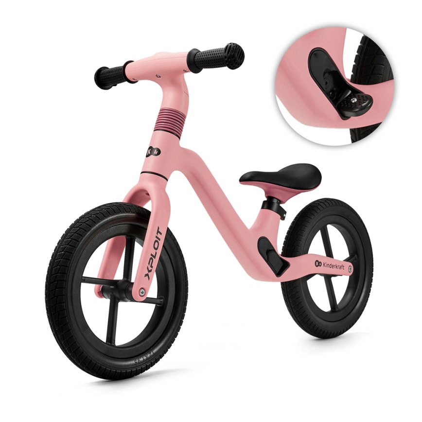 KINDERKRAFT - Løbecykel XPLOIT Bubblegum lyserød