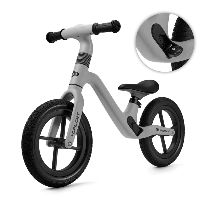 KINDERKRAFT - Løbecykel XPLOIT Moonstone sølvfarvet