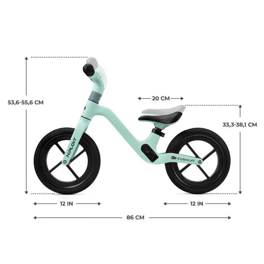 KINDERKRAFT - Løbecykel XPLOIT Turquoise