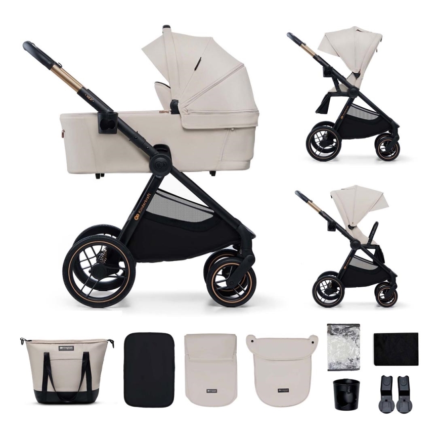 KINDERKRAFT - Multifunktionel barnevogn 2-i-1 NEA 2 beige