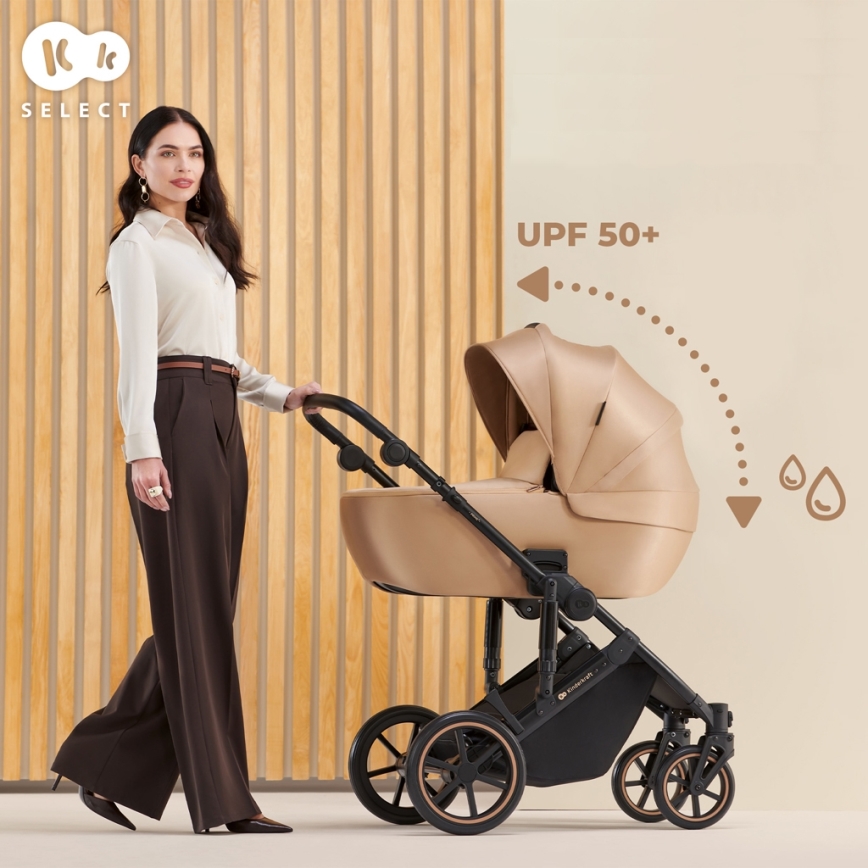 KINDERKRAFT - Multifunktionel barnevogn 2-i-1 PRIME 2 beige