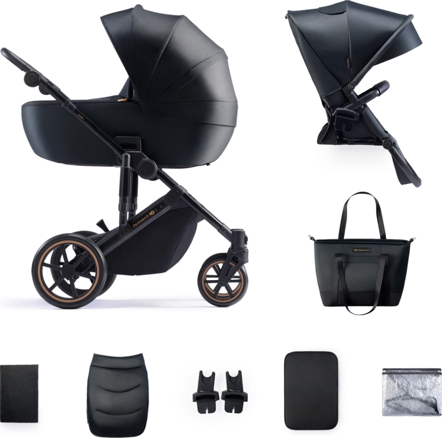 KINDERKRAFT - Multifunktionel barnevogn 2-i-1 PRIME 2 sort