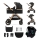 KINDERKRAFT - Multifunktionel barnevogn 3-i-1 ESME Pure sort + autostol MINK PRO