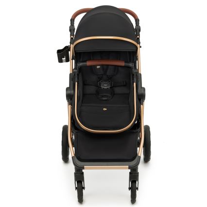 KINDERKRAFT - Multifunktionel barnevogn 3-i-1 ESME Pure sort + autostol MINK PRO
