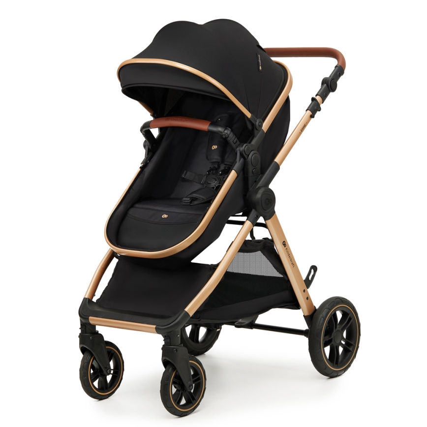 KINDERKRAFT - Multifunktionel barnevogn 3-i-1 ESME Pure sort + autostol MINK PRO