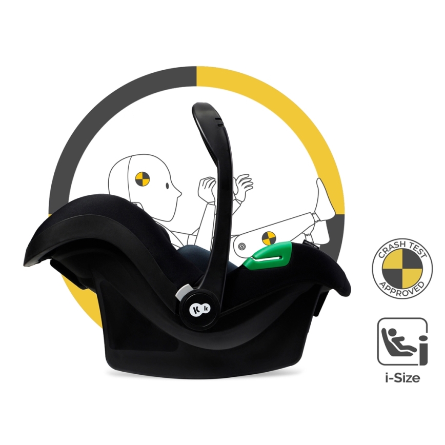KINDERKRAFT - Multifunktionel barnevogn 3-i-1 ESME Pure sort + autostol MINK PRO