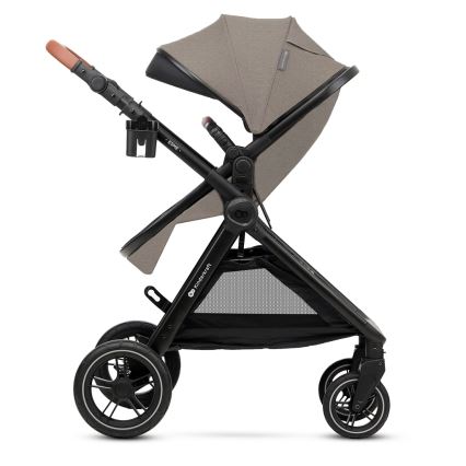 KINDERKRAFT - Multifunktionel barnevogn 3-i-1 ESME Sandbeige + autostol MINK PRO