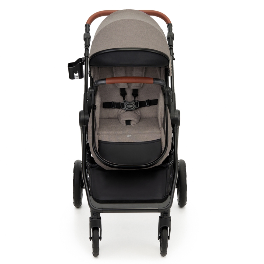 KINDERKRAFT - Multifunktionel barnevogn 3-i-1 ESME Sandbeige + autostol MINK PRO