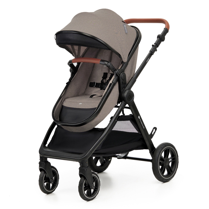 KINDERKRAFT - Multifunktionel barnevogn 3-i-1 ESME Sandbeige + autostol MINK PRO