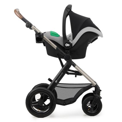 KINDERKRAFT - Multifunktionel barnevogn 3-i-1 MOOV 2 AIR Moonlight grå + autostol MINK PRO