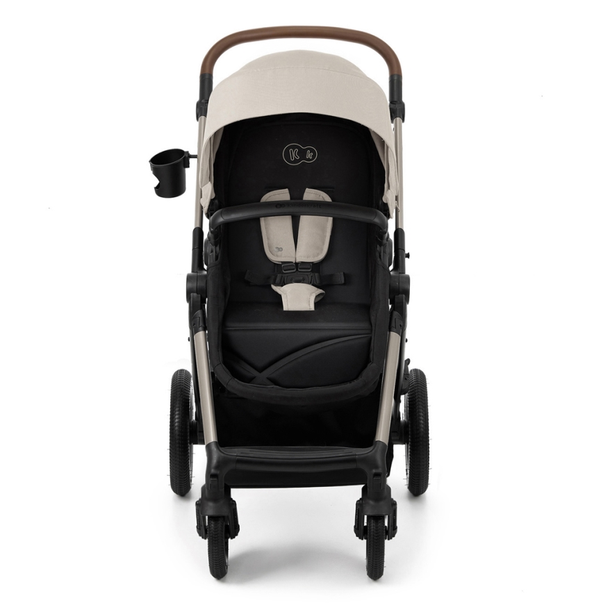KINDERKRAFT - Multifunktionel barnevogn 3-i-1 MOOV 2 AIR Moonlight grå + autostol MINK PRO