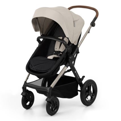 KINDERKRAFT - Multifunktionel barnevogn 3-i-1 MOOV 2 AIR Moonlight grå + autostol MINK PRO