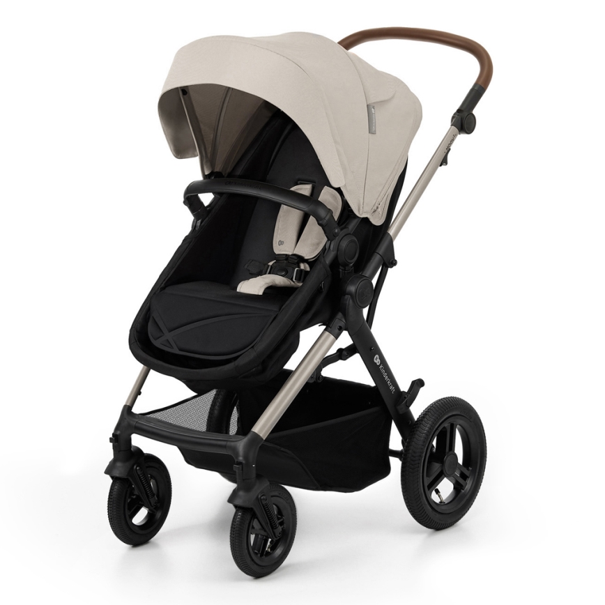 KINDERKRAFT - Multifunktionel barnevogn 3-i-1 MOOV 2 AIR Moonlight grå + autostol MINK PRO