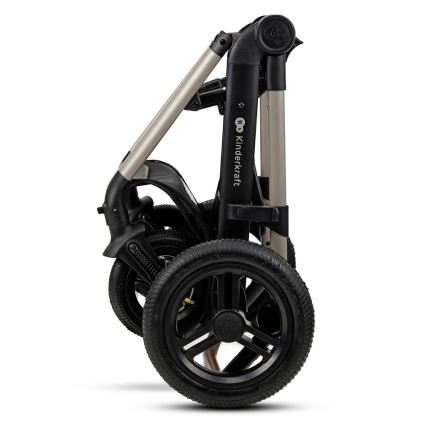 KINDERKRAFT - Multifunktionel barnevogn 3-i-1 MOOV 2 AIR Moonlight grå + autostol MINK PRO