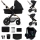 KINDERKRAFT-Multifunktionel barnevogn 3-i-1 MOOV 2 AIR sort + autostol MINK PRO
