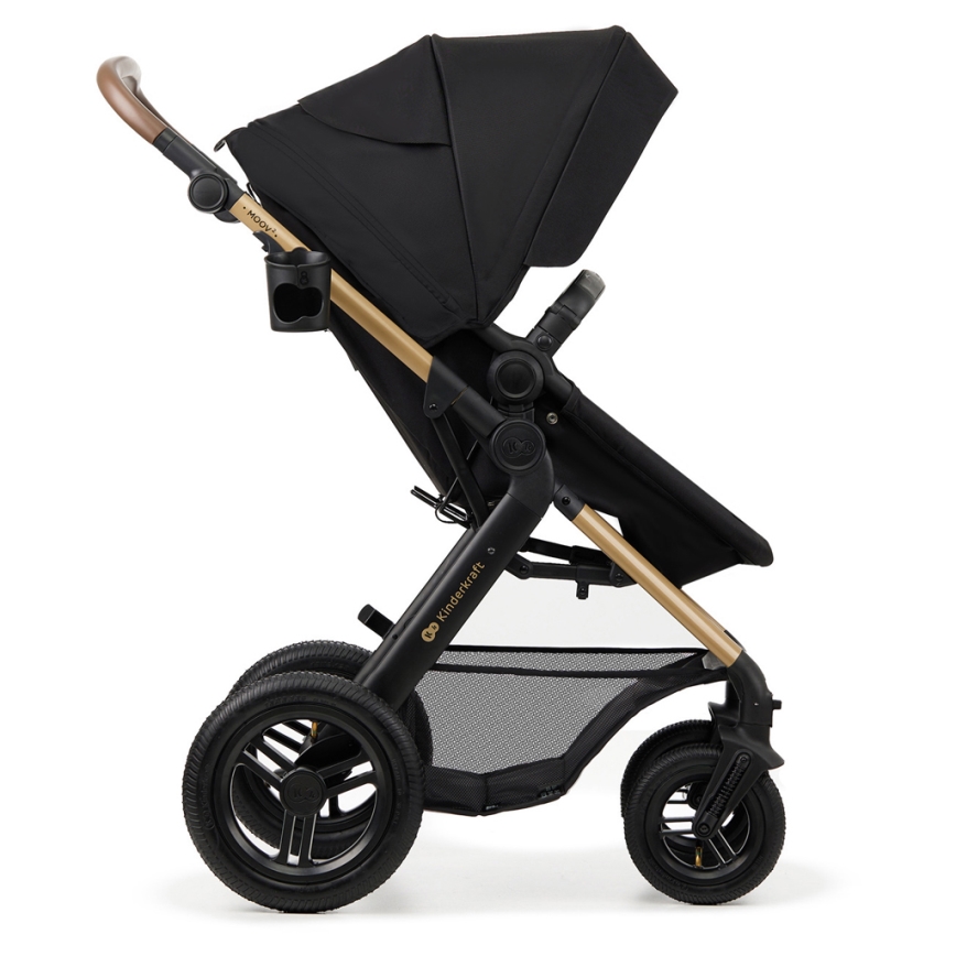 KINDERKRAFT-Multifunktionel barnevogn 3-i-1 MOOV 2 AIR sort + autostol MINK PRO