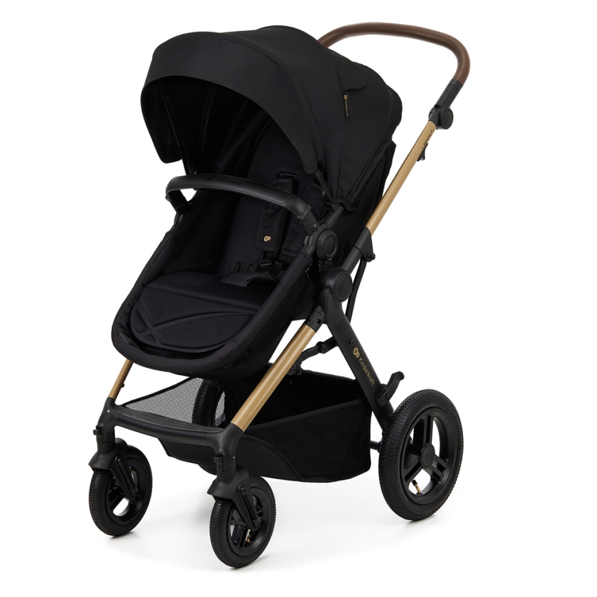 KINDERKRAFT-Multifunktionel barnevogn 3-i-1 MOOV 2 AIR sort + autostol MINK PRO