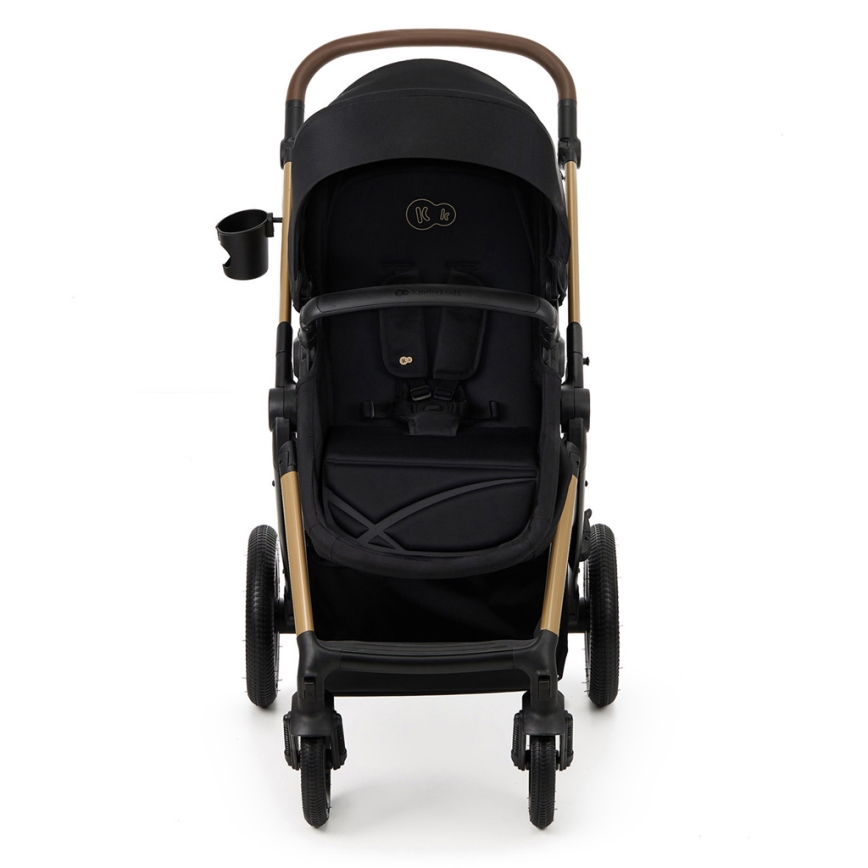 KINDERKRAFT-Multifunktionel barnevogn 3-i-1 MOOV 2 AIR sort + autostol MINK PRO