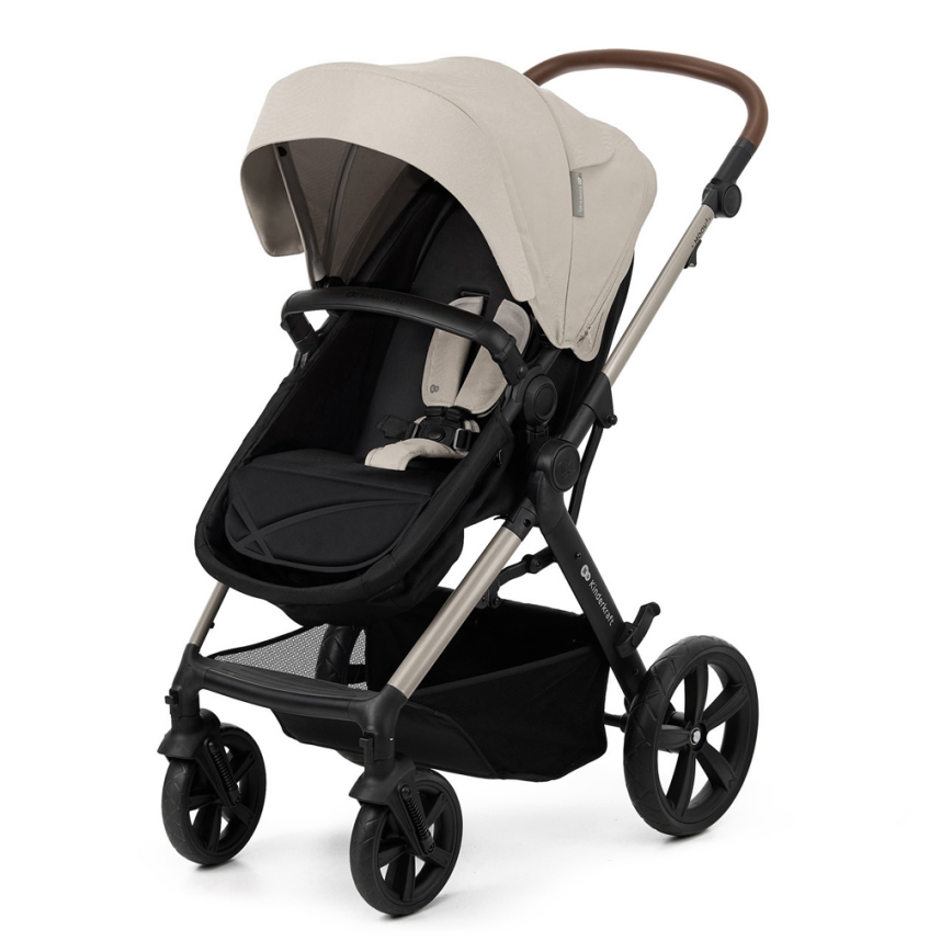 KINDERKRAFT-Multifunktionel barnevogn 3-i-1 MOOV 2 Moonlight grå + autostol MINK PRO