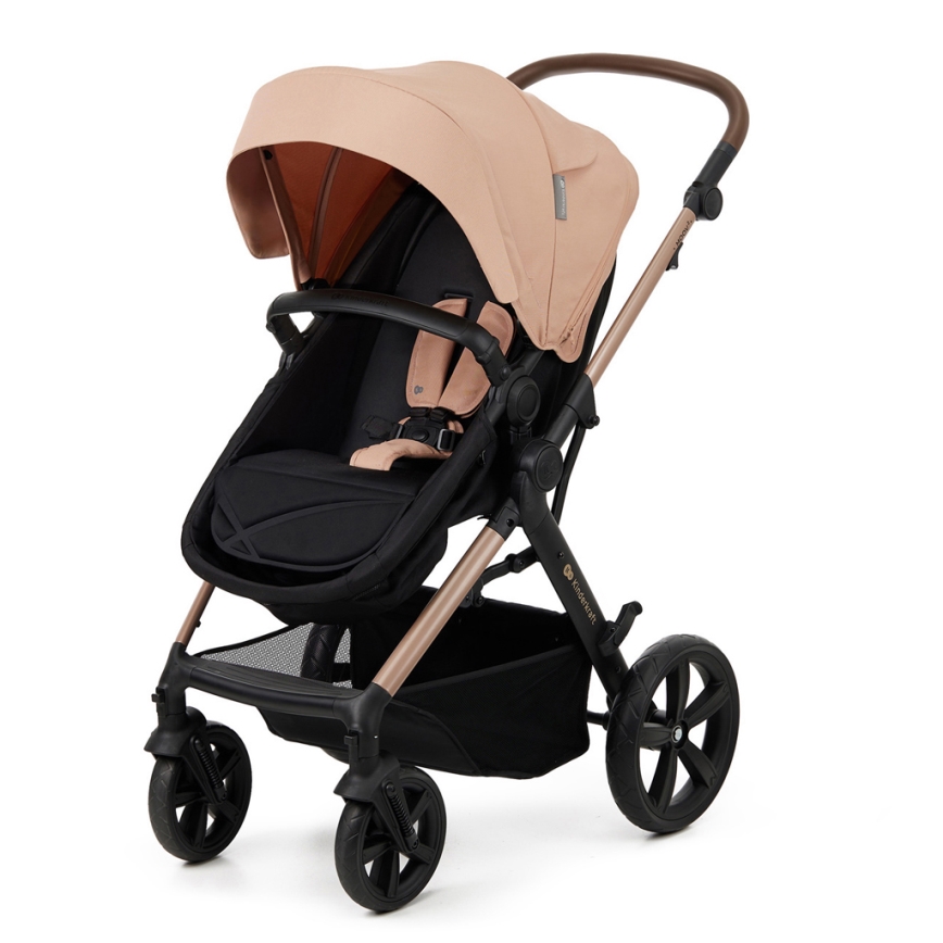 KINDERKRAFT - Multifunktionel barnevogn 3-i-1 MOOV 2 Sandbeige + autostol MINK PRO
