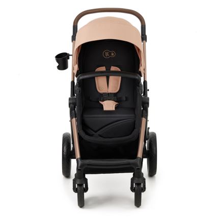 KINDERKRAFT - Multifunktionel barnevogn 3-i-1 MOOV 2 Sandbeige + autostol MINK PRO