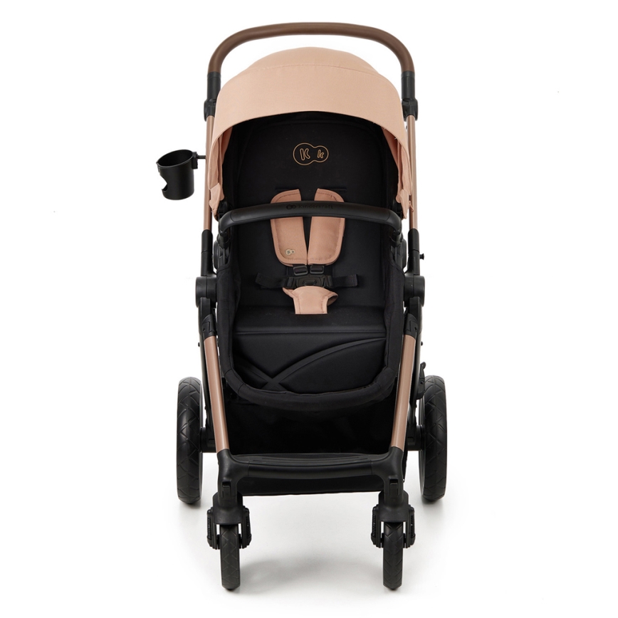 KINDERKRAFT - Multifunktionel barnevogn 3-i-1 MOOV 2 Sandbeige + autostol MINK PRO
