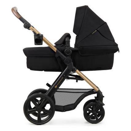 KINDERKRAFT - Multifunktionel barnevogn 3-i-1 MOOV 2 sort + autostol MINK PRO