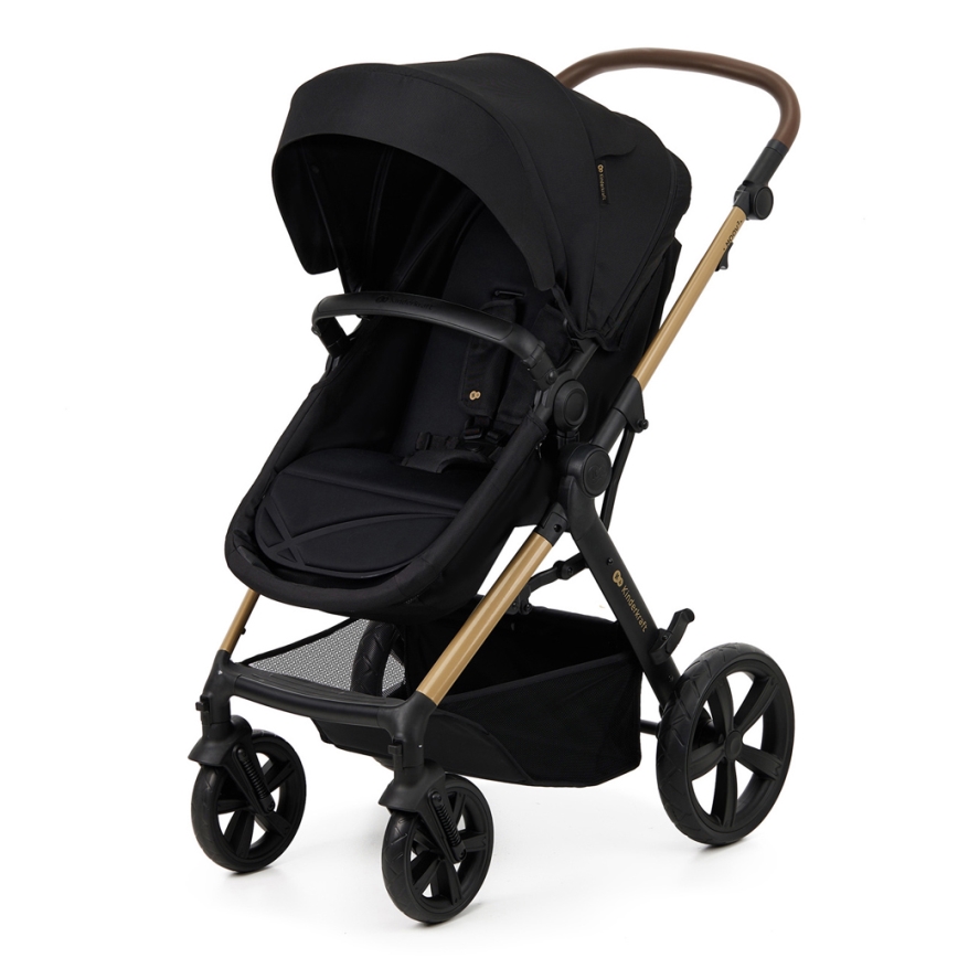 KINDERKRAFT - Multifunktionel barnevogn 3-i-1 MOOV 2 sort + autostol MINK PRO
