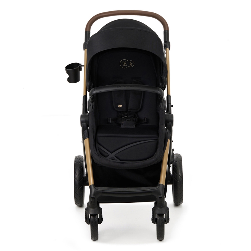 KINDERKRAFT - Multifunktionel barnevogn 3-i-1 MOOV 2 sort + autostol MINK PRO