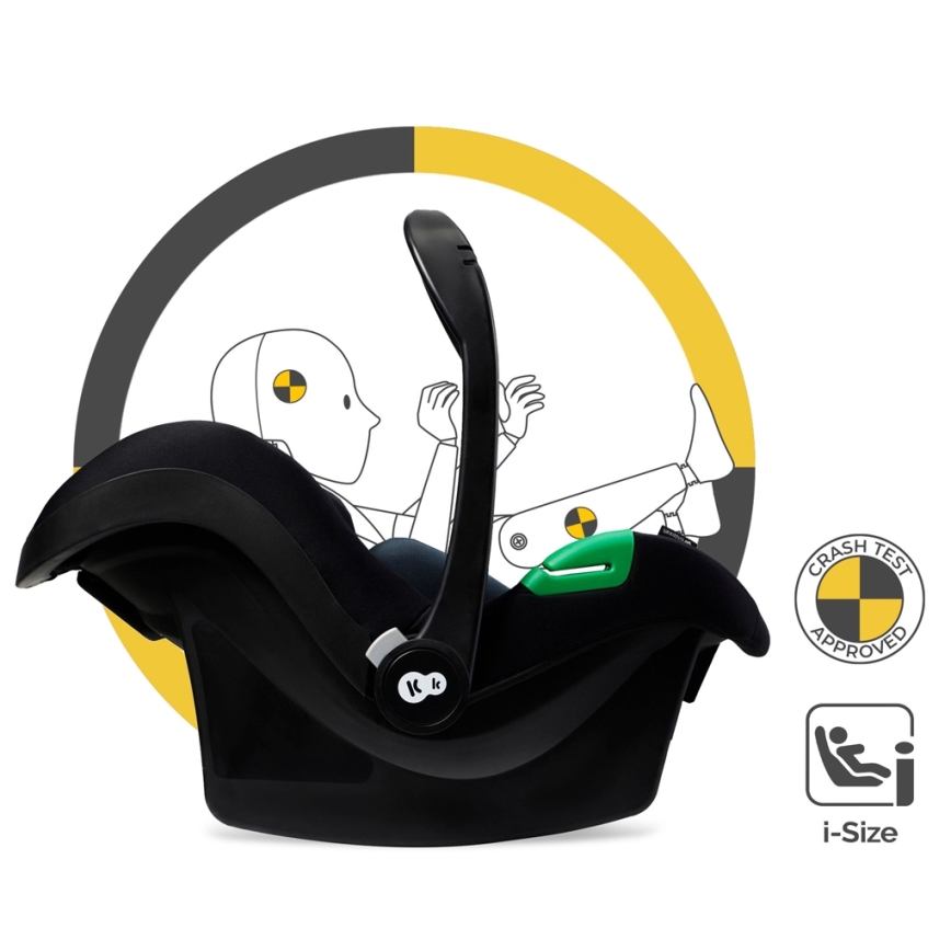 KINDERKRAFT - Multifunktionel barnevogn 3-i-1 MOOV 2 sort + autostol MINK PRO