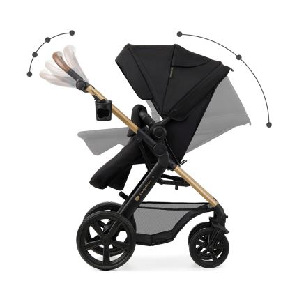 KINDERKRAFT - Multifunktionel barnevogn 3-i-1 MOOV 2 sort + autostol MINK PRO