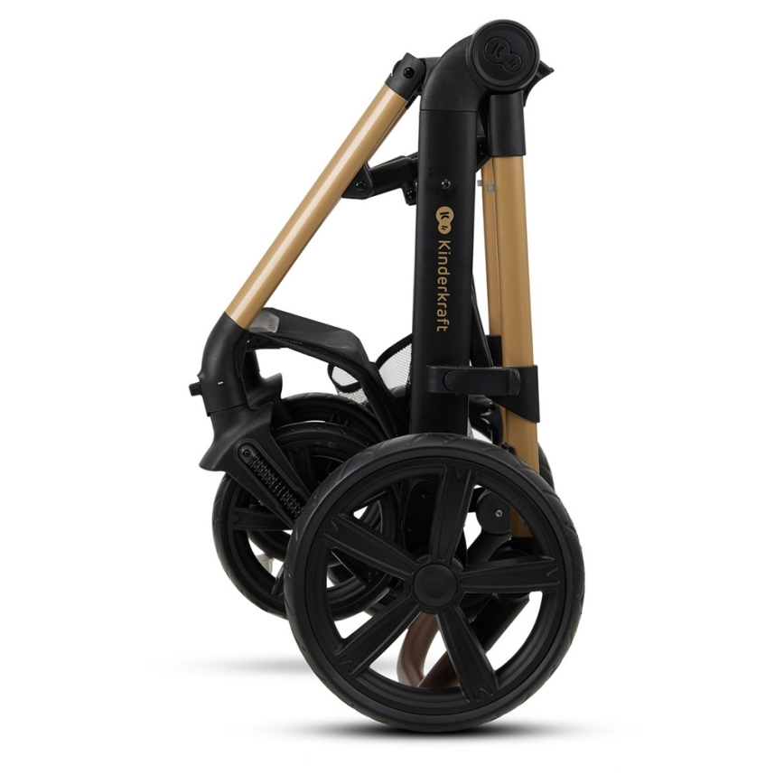 KINDERKRAFT - Multifunktionel barnevogn 3-i-1 MOOV 2 sort + autostol MINK PRO